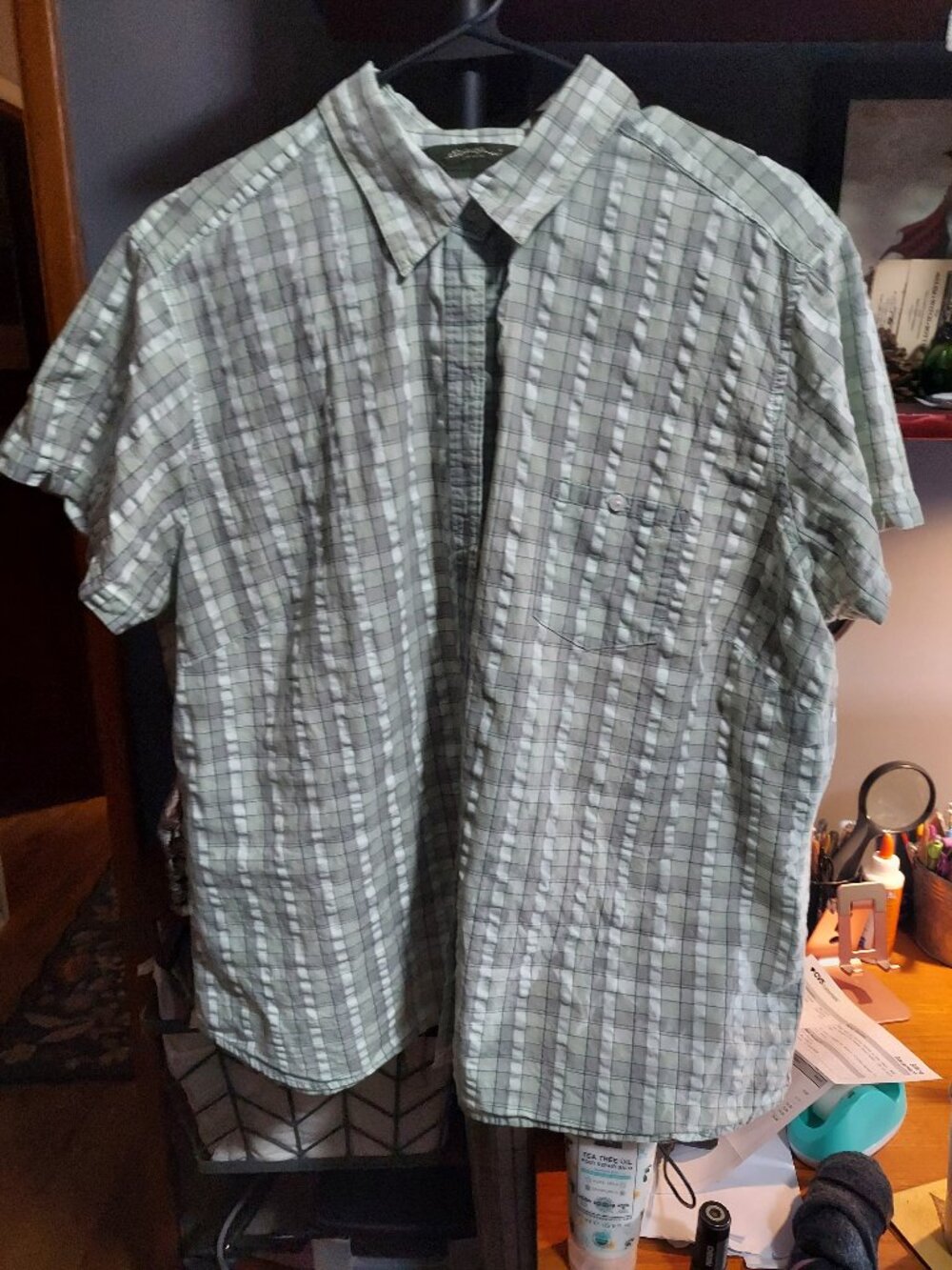 Button down, short sleeve shirt
